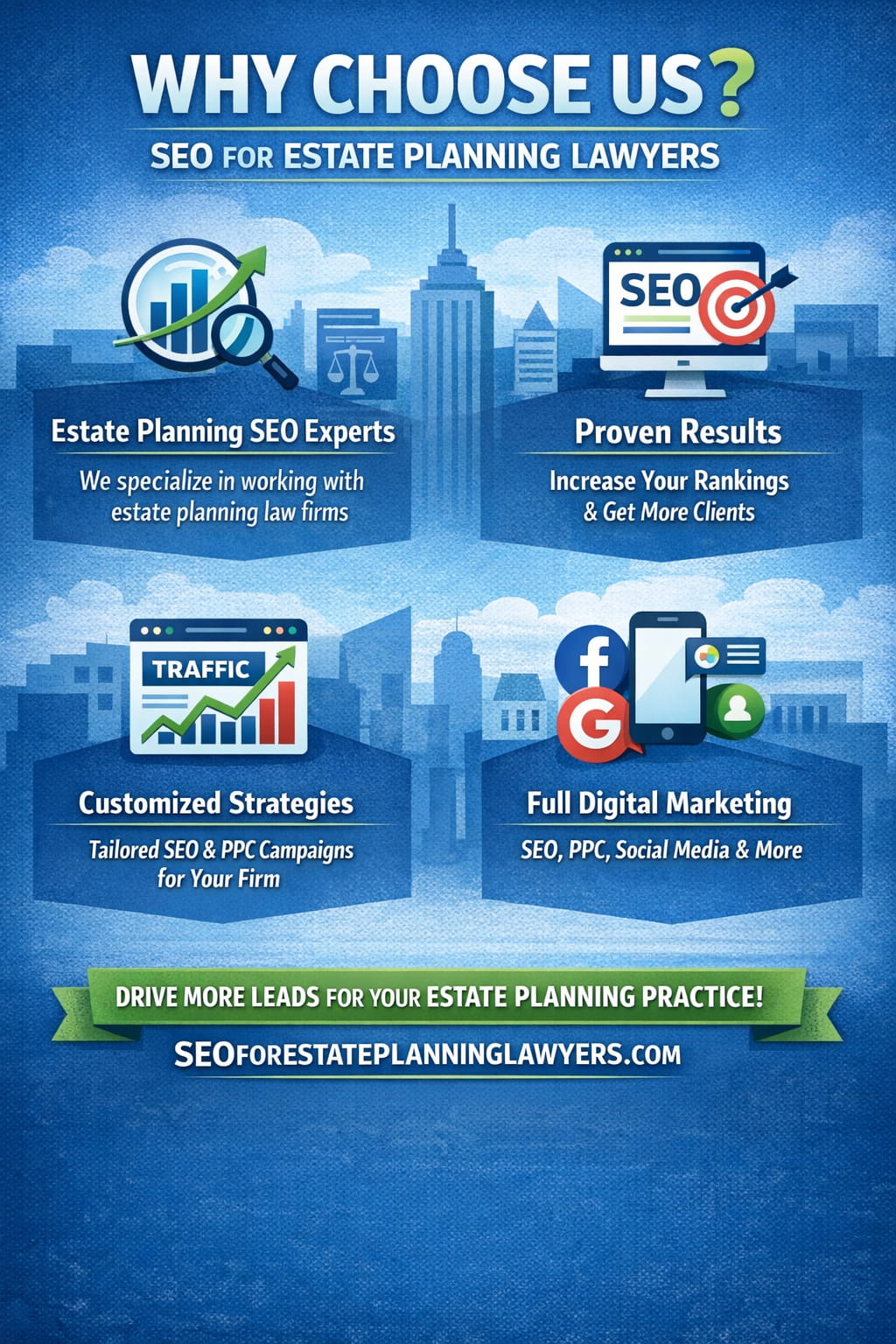 why choose us seo marketing estate planning lawyers